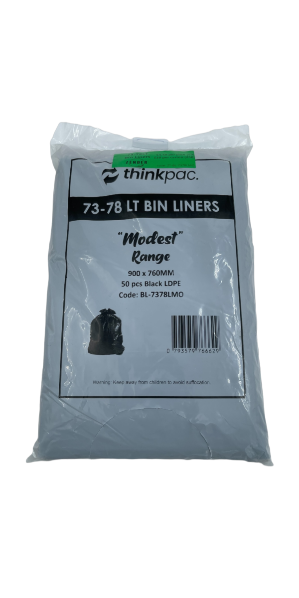 THINKPAC 73-78L BIN LINER BLACK